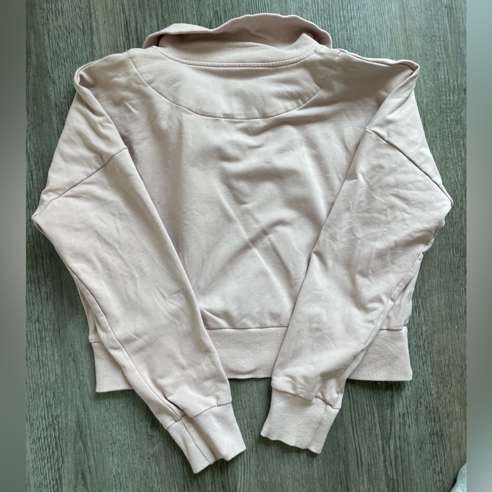 SweetHoney Woman’s Small Blush Pink 1/4 Zip Cropped Jacket Activewear Lounge - Picture 4 of 4